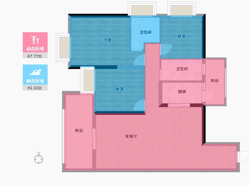 广东省-湛江市-华邦玥珑湖-130.00-户型库-动静分区