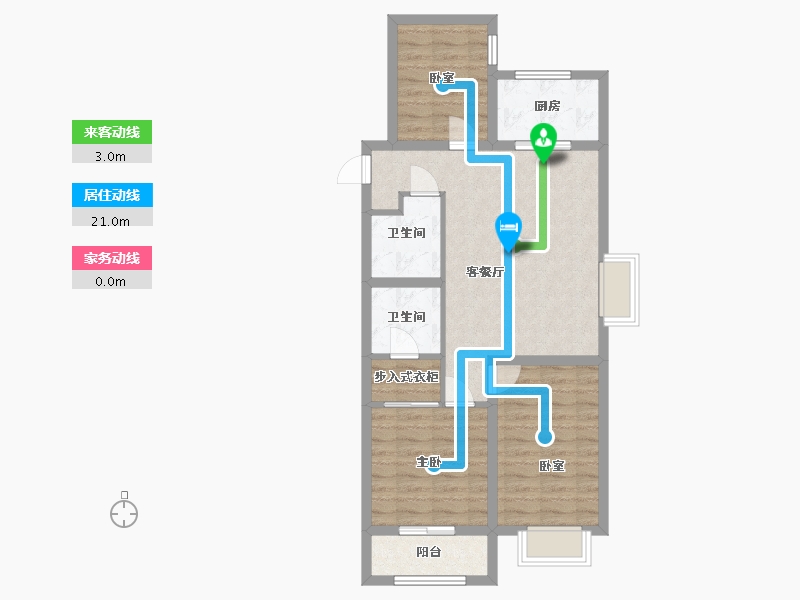 山西省-太原市-禧悦城-86.30-户型库-动静线