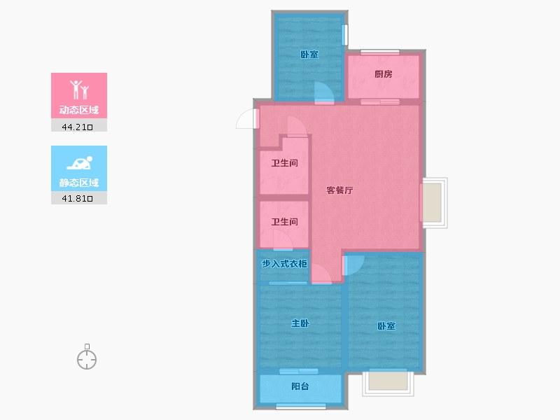 山西省-太原市-禧悦城-86.30-户型库-动静分区