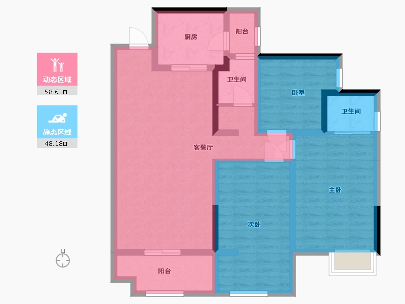 四川省-德阳市-世茂璀璨天城-100.00-户型库-动静分区