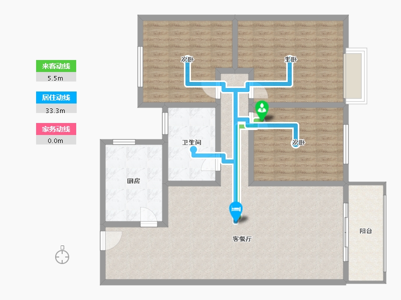 山西省-吕梁市-禹门华府-119.00-户型库-动静线