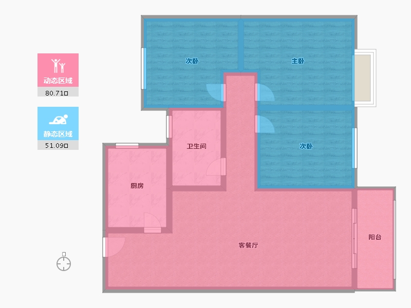 山西省-吕梁市-禹门华府-119.00-户型库-动静分区