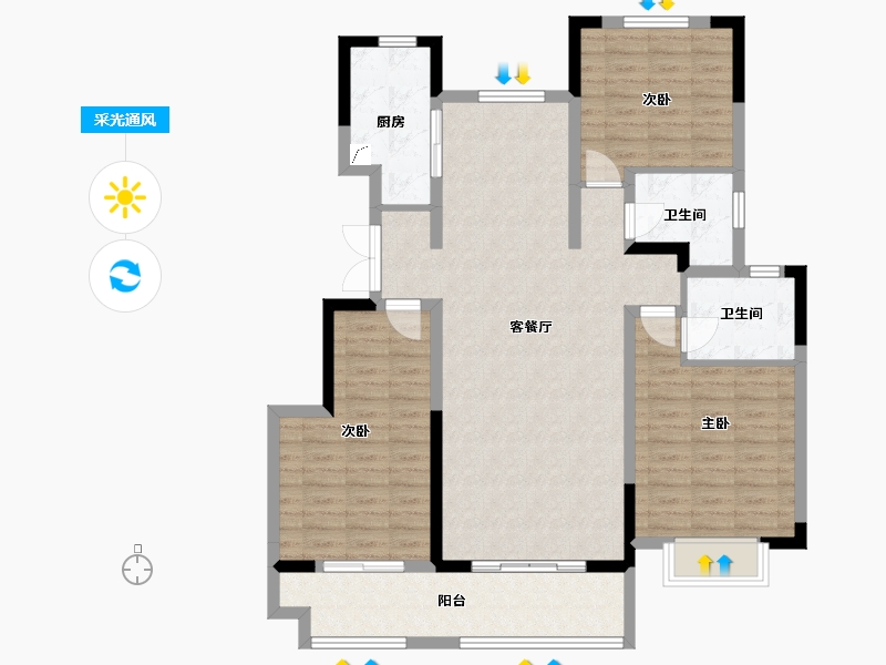 河北省-衡水市-太和英郡-110.00-户型库-采光通风