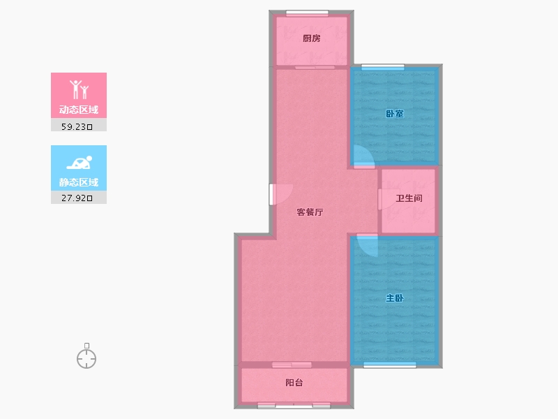 甘肃省-定西市-渭宝润苑-90.00-户型库-动静分区