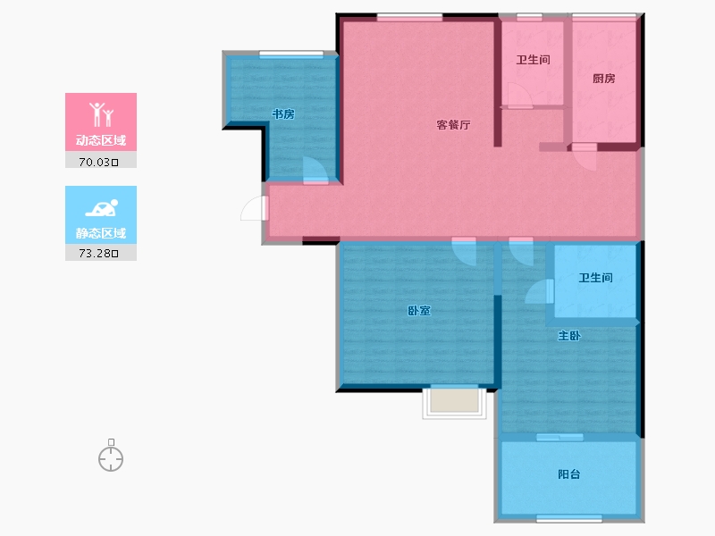 山东省-济宁市-龙翔·御书坊-130.68-户型库-动静分区