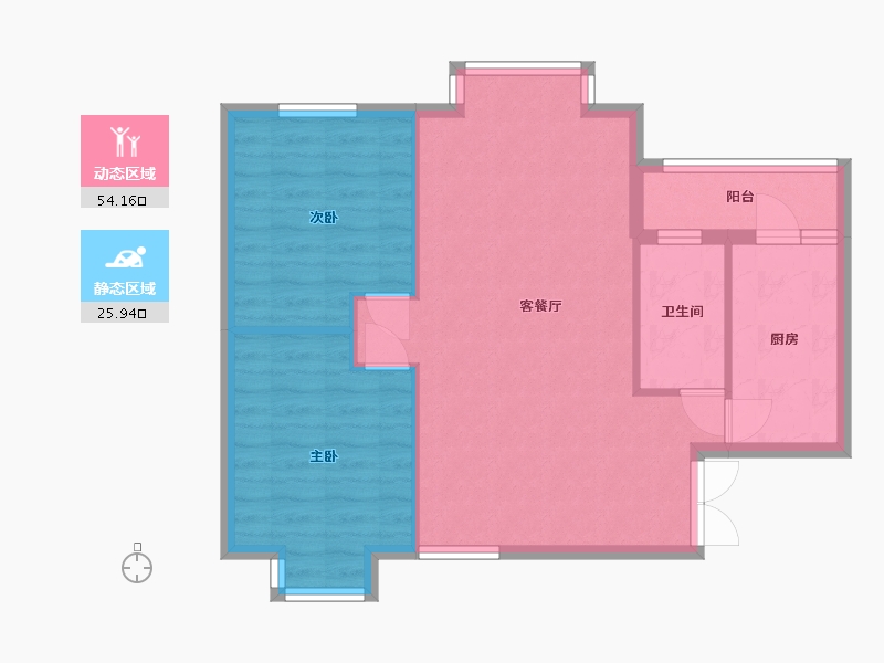 北京-北京市-房山区窦店腾龙家园-三区-89.34-户型库-动静分区