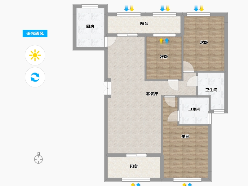 贵州省-黔东南苗族侗族自治州-开发区-98.00-户型库-采光通风