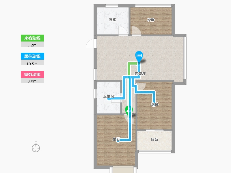 江苏省-常州市-湖港名居-82.00-户型库-动静线