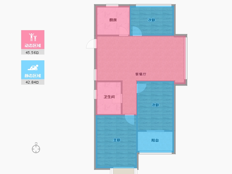 江苏省-常州市-湖港名居-82.00-户型库-动静分区