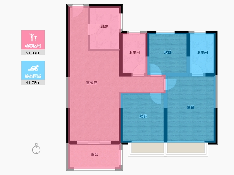 河南省-安阳市-建业通和府-83.00-户型库-动静分区