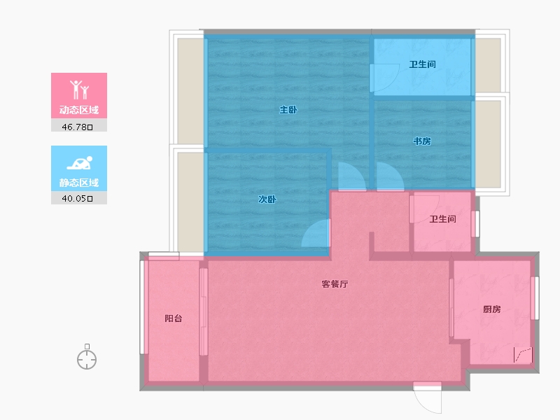 上海-上海市-建发熙和府-78.00-户型库-动静分区