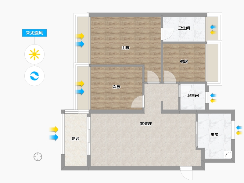 上海-上海市-建发熙和府-78.00-户型库-采光通风