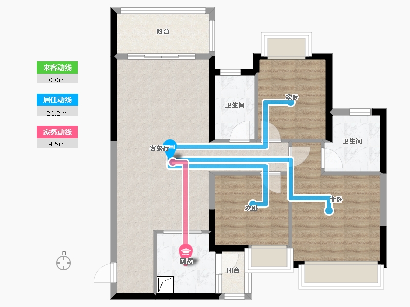 湖南省-怀化市-恒大中央广场-89.12-户型库-动静线