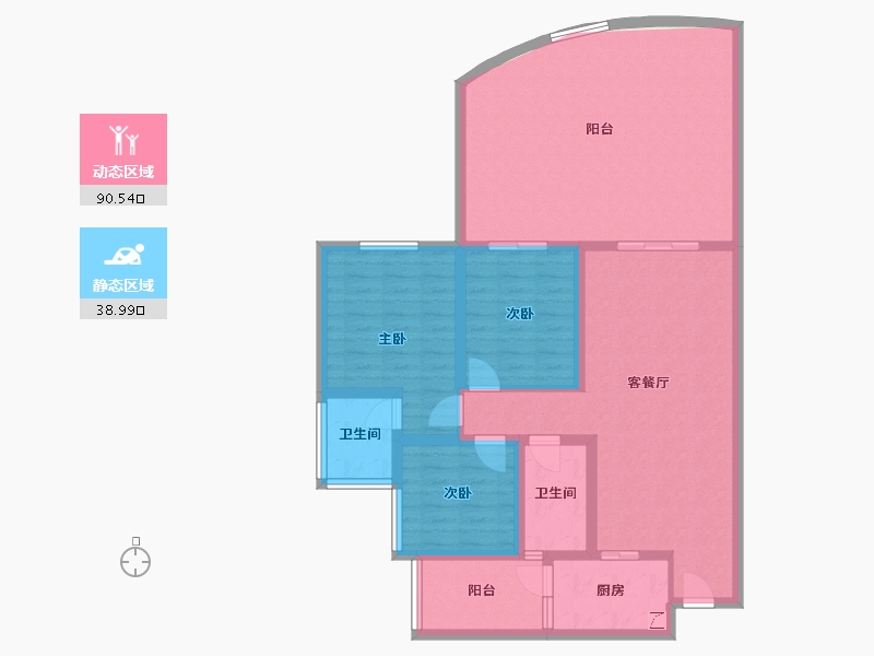 四川省-宜宾市-中央公园-108.00-户型库-动静分区