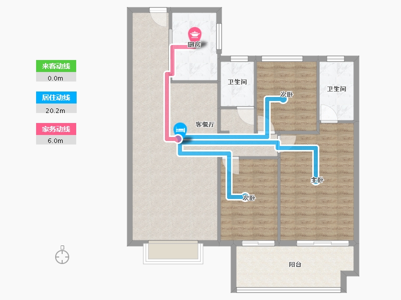 山西省-太原市-东港家园-104.64-户型库-动静线