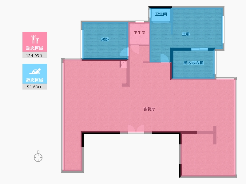 云南省-玉溪市-壹城花园-154.00-户型库-动静分区