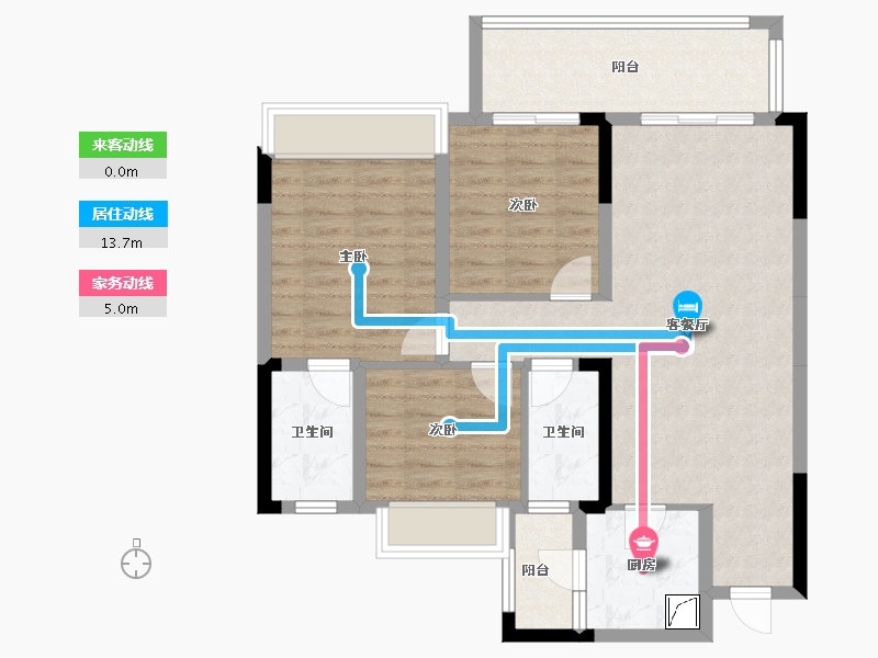 贵州省-贵阳市-贵阳融创城-89.27-户型库-动静线