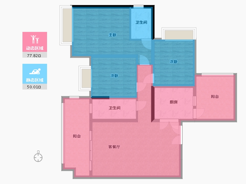 重庆-重庆市-紫云府-115.22-户型库-动静分区