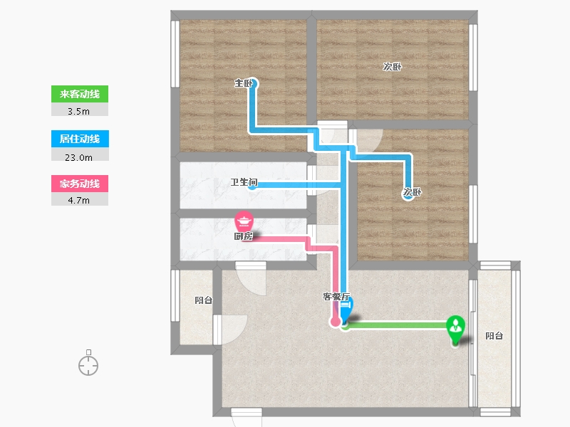 湖北省-武汉市-陆总花园-80.00-户型库-动静线