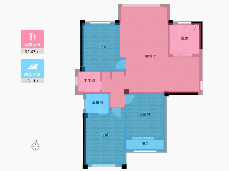 福建省-三明市-海翼江山悦-92.30-户型库-动静分区