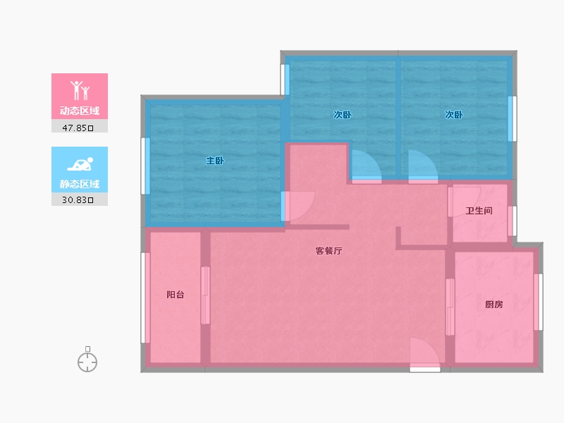 上海-上海市-敬贤雅苑-70.00-户型库-动静分区