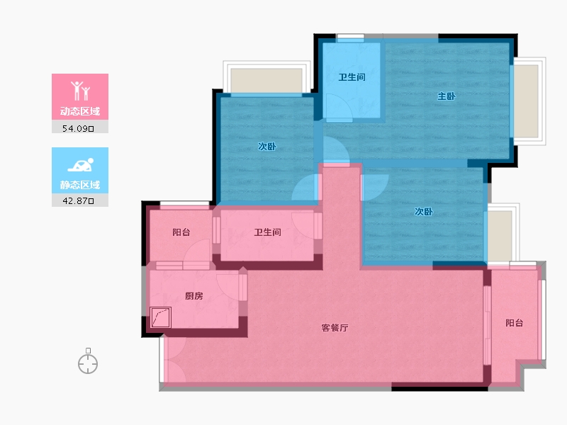 四川省-成都市-合谊万璟台-91.14-户型库-动静分区