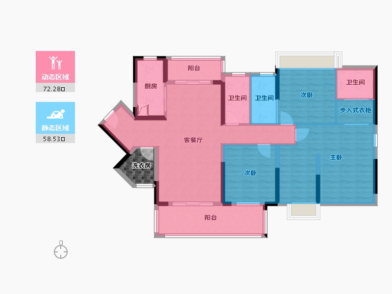 广东省-中山市-中山市板芙纯水岸花园-135.00-户型库-动静分区