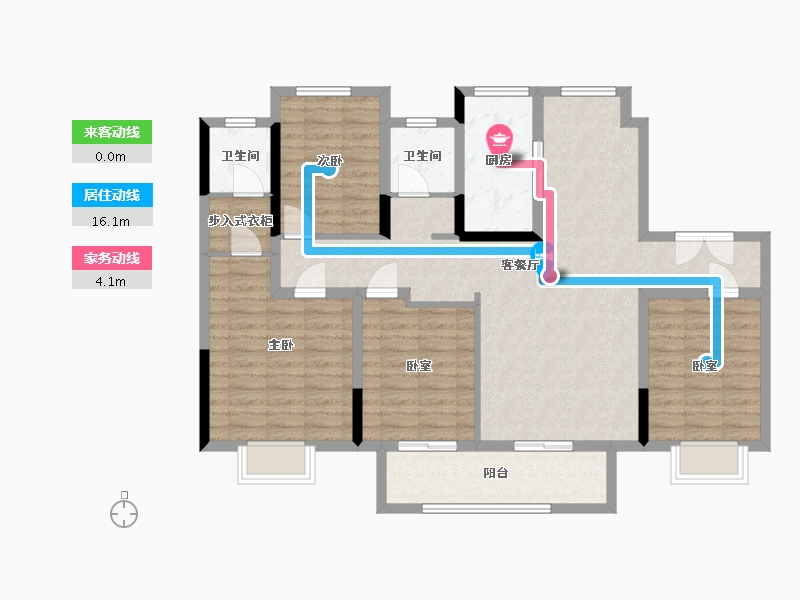 安徽省-淮北市-世茂云图-115.00-户型库-动静线