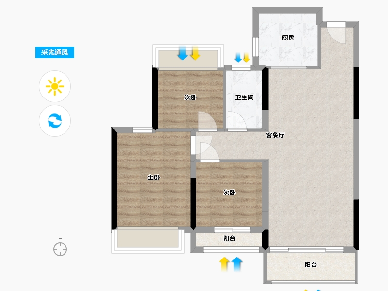 湖北省-十堰市-十堰-79.00-户型库-采光通风