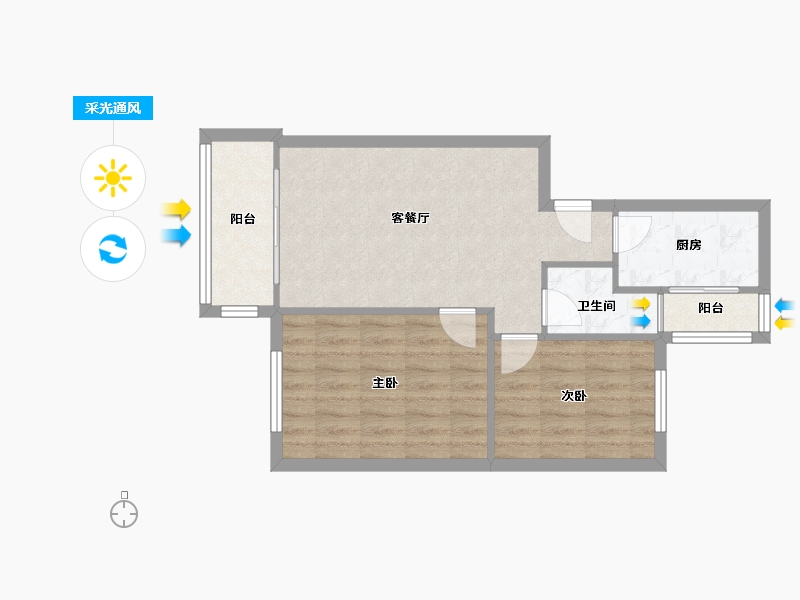 四川省-成都市-东光小区-65.00-户型库-采光通风