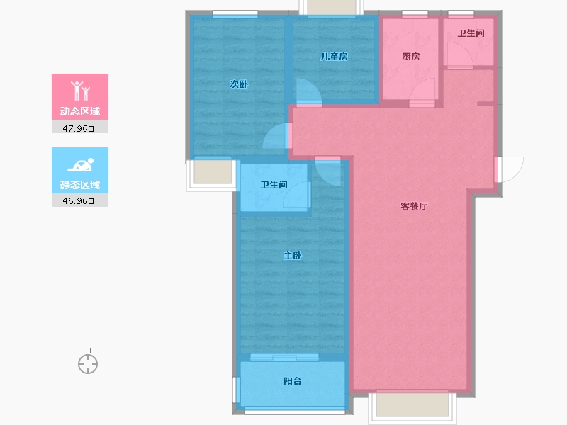 河南省-平顶山市-新景桂圆-94.00-户型库-动静分区