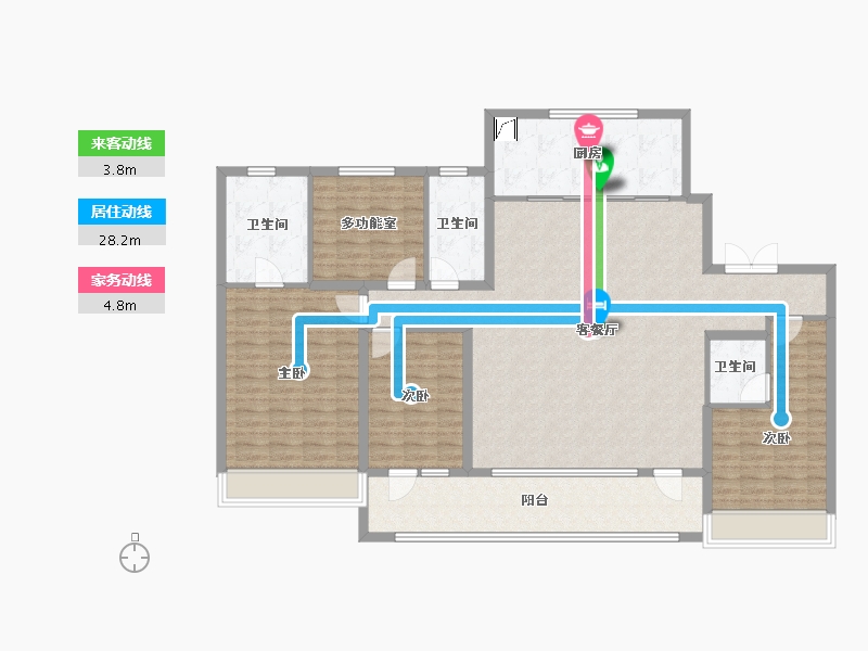 山东省-青岛市-金茂府-160.86-户型库-动静线