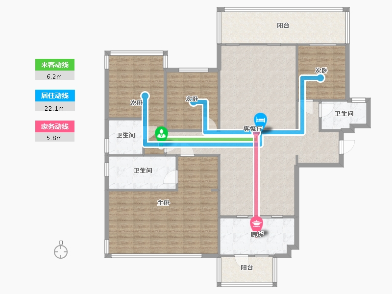 广西壮族自治区-南宁市-南宁万科城-150.00-户型库-动静线