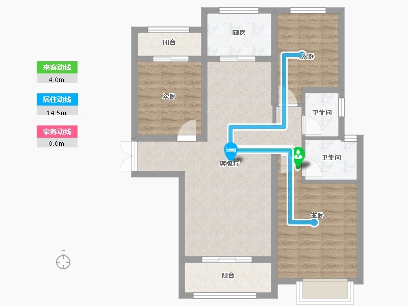 陕西省-渭南市-心悦佳苑-94.00-户型库-动静线