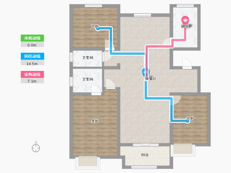 江苏省-徐州市-汉华小区-110.00-户型库-动静线