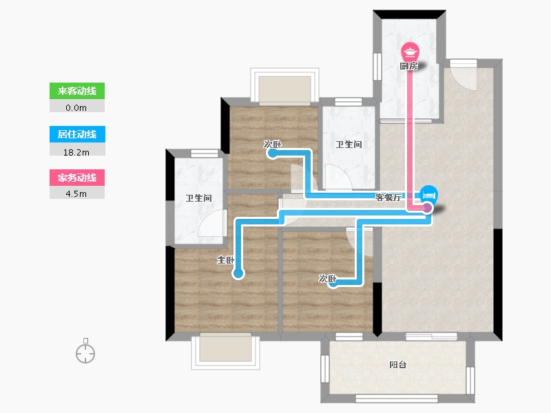 广西壮族自治区-南宁市-金成·江南壹品-68.00-户型库-动静线