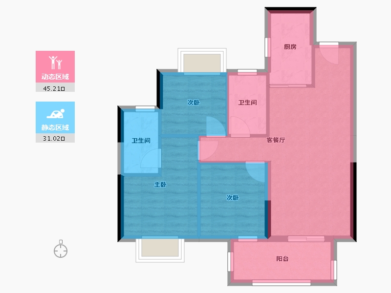 广西壮族自治区-南宁市-金成·江南壹品-68.00-户型库-动静分区