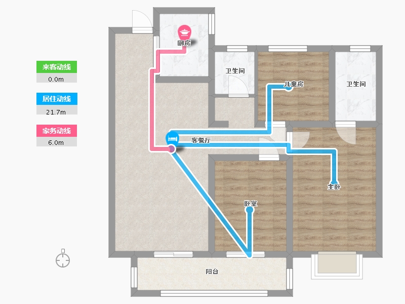 河南省-新乡市-建业世和府-91.29-户型库-动静线