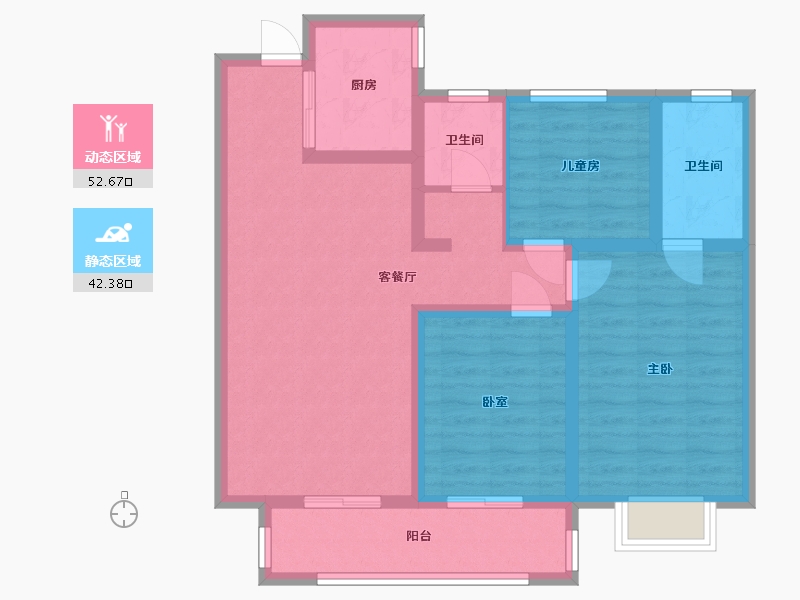 河南省-新乡市-建业世和府-91.29-户型库-动静分区