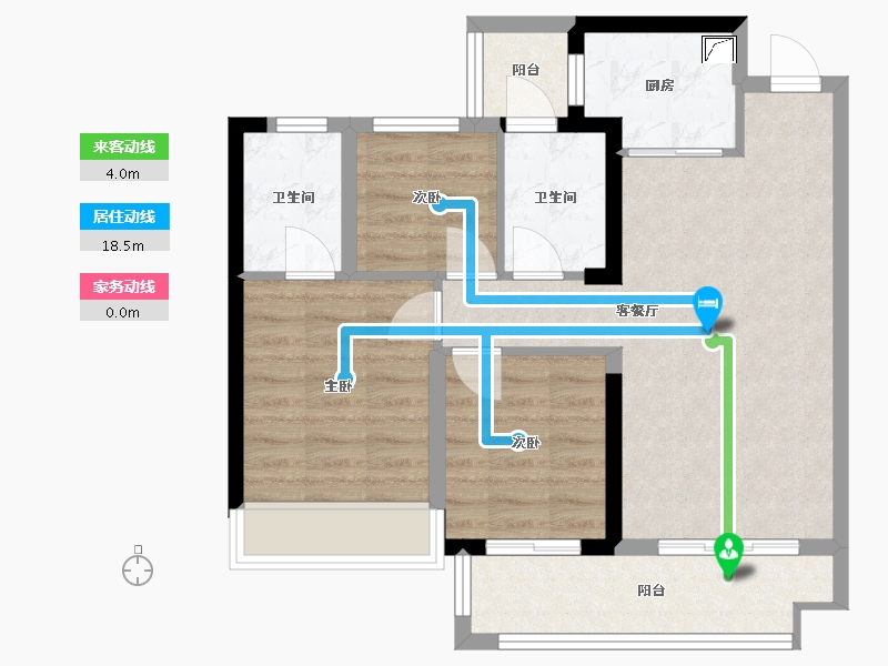 福建省-泉州市-晋江中梁首府壹号-82.00-户型库-动静线