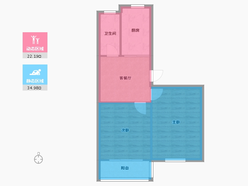 江苏省-苏州市-东吴新村-南区-58.30-户型库-动静分区