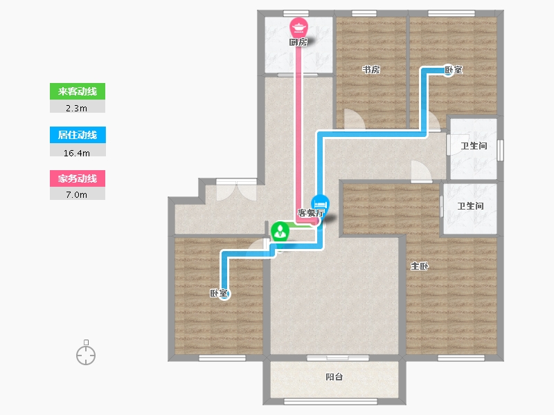 山西省-大同市-博雅府-137.34-户型库-动静线