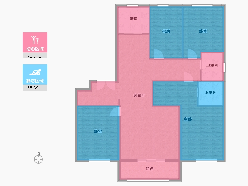 山西省-大同市-博雅府-137.34-户型库-动静分区