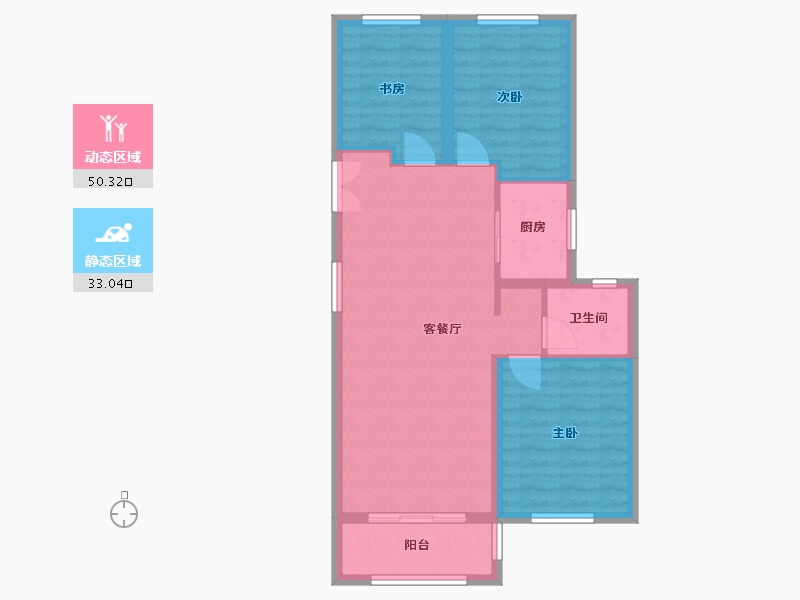 陕西省-西安市-源利国际城小区-85.00-户型库-动静分区