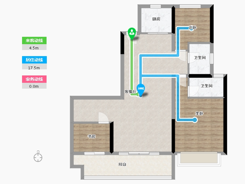 河南省-安阳市-碧桂园玺悦-130.00-户型库-动静线