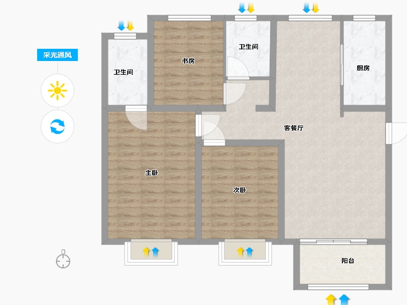 山东省-济南市-中新锦绣天地-100.00-户型库-采光通风