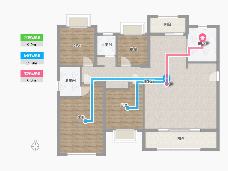 福建省-漳州市-建发-125.00-户型库-动静线