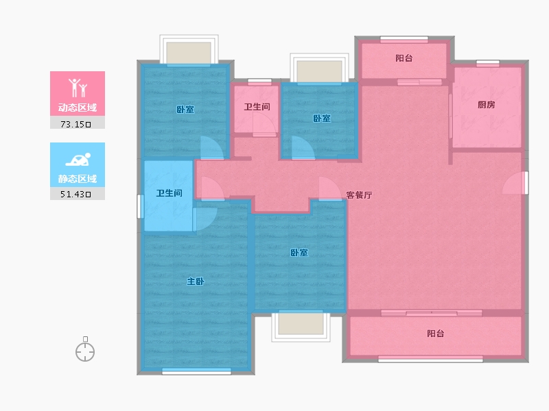 福建省-漳州市-建发-125.00-户型库-动静分区