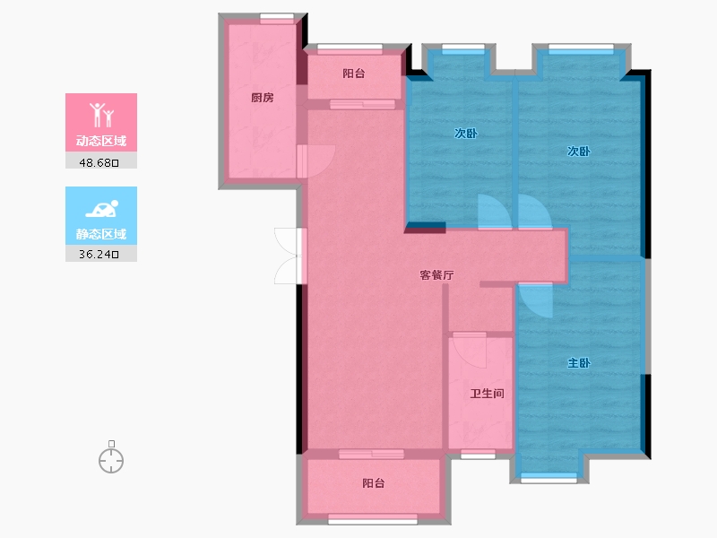 四川省-成都市-尚锦园-77.70-户型库-动静分区