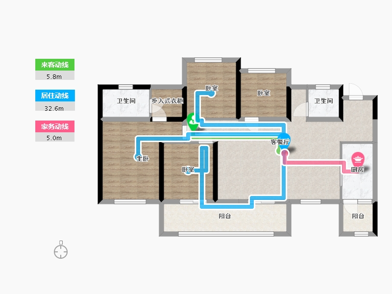 贵州省-贵阳市-青秀2046-129.47-户型库-动静线